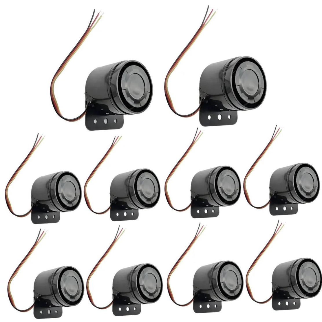 10 Sirenes de Ré Compacta com Redutor de Som 12/24V - DNI 4127
