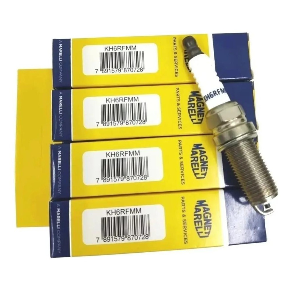 Kit 4 Vela Ignição V-Form - Magneti Marelli - KH6RFMM