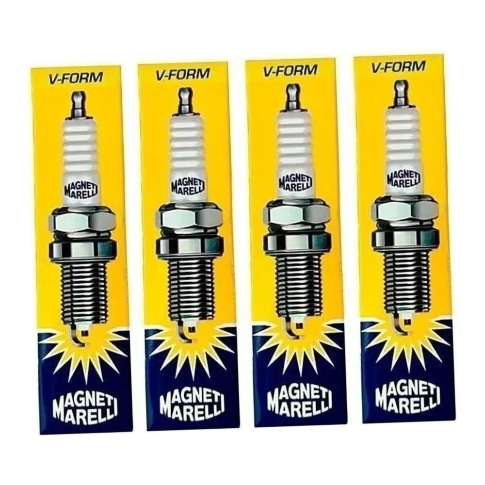 Kit 4 Vela Ignição V-Form - Magneti Marelli - KH6RFMM