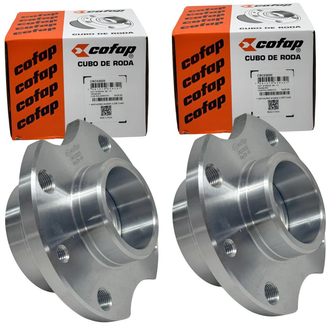 Par Cubo Roda Traseiro 4 Furos Com Rolamento - Cofap - Crc03020