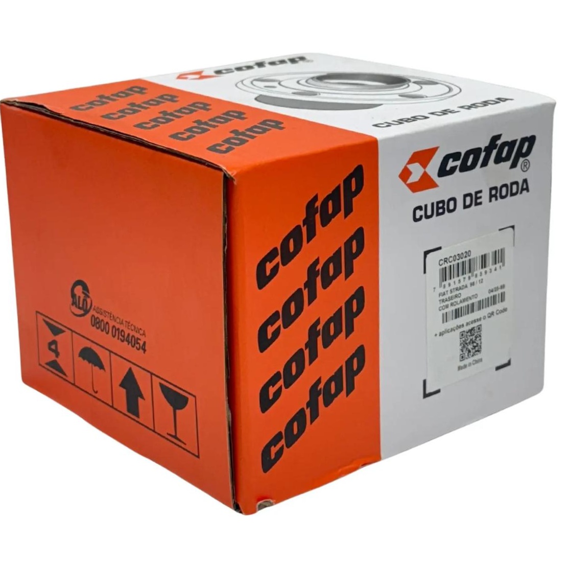 Par Cubo Roda Traseiro 4 Furos Com Rolamento - Cofap - Crc03020