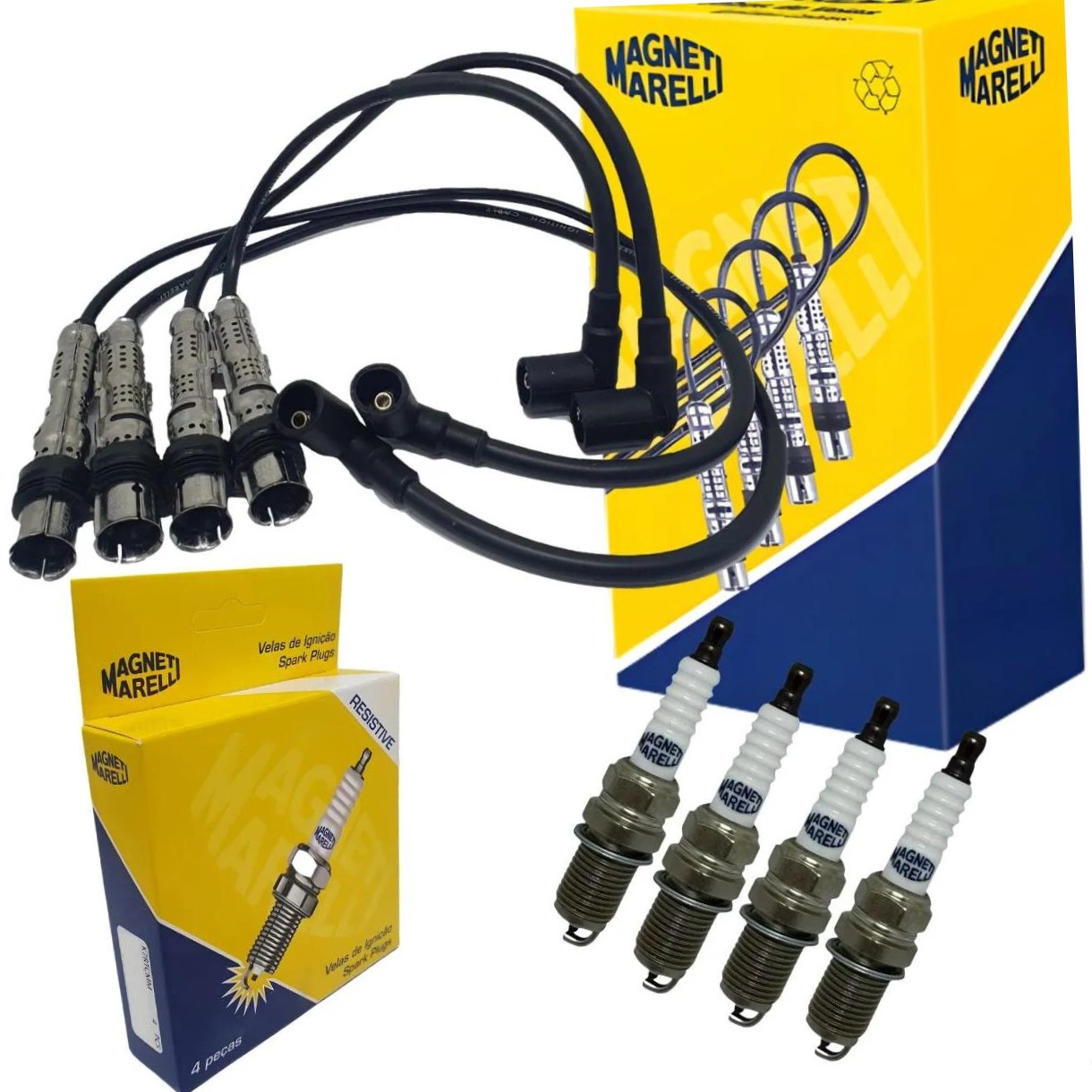 Kit Cabo e Vela de Ignição - Magneti Marelli - CVMV2502 / K7RTCMM