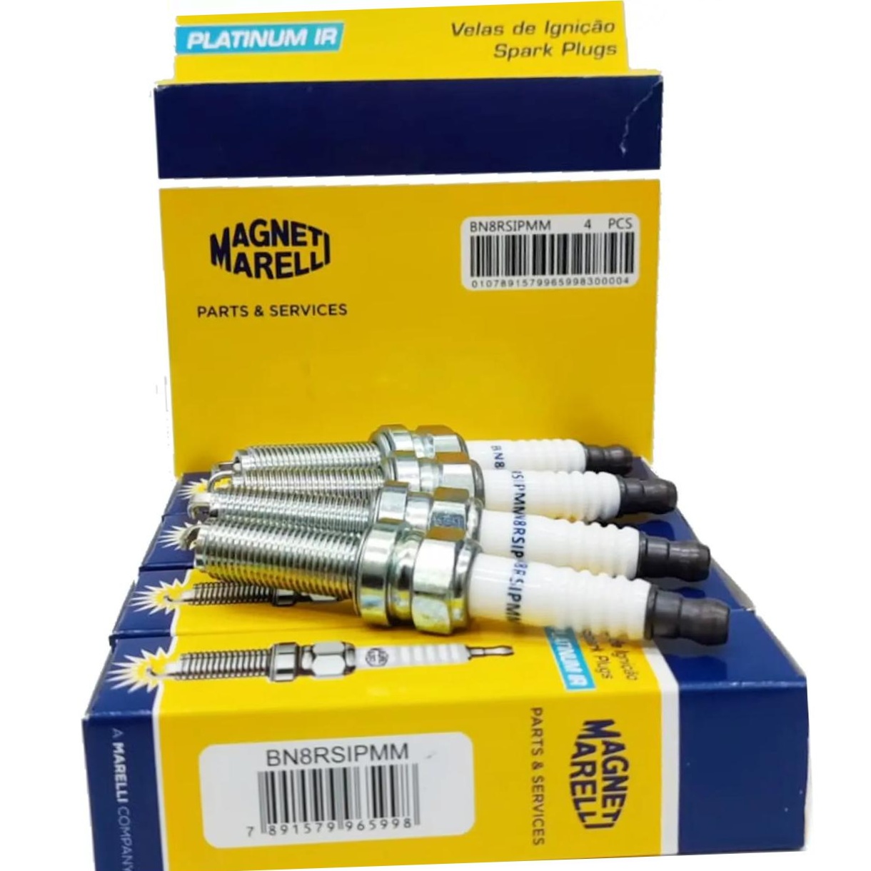 Kit 4 Vela Ignição Platinum-Iridium - Magneti Marelli - BN8RSIPMM