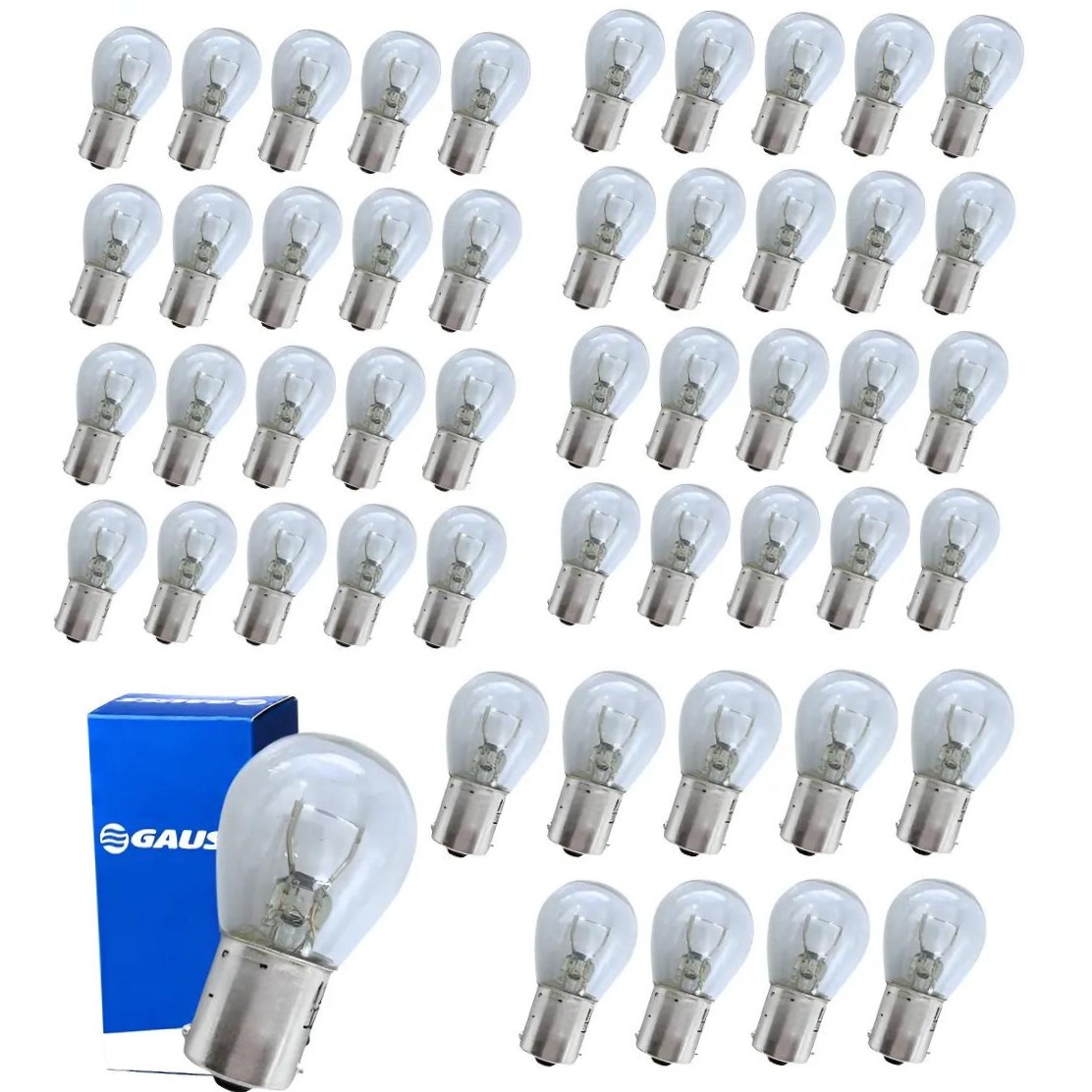 Kit 30 Lâmpadas 1 Polo 24V 21W BA15S Lanterna Freio Pisca - Gauss - GL1141B