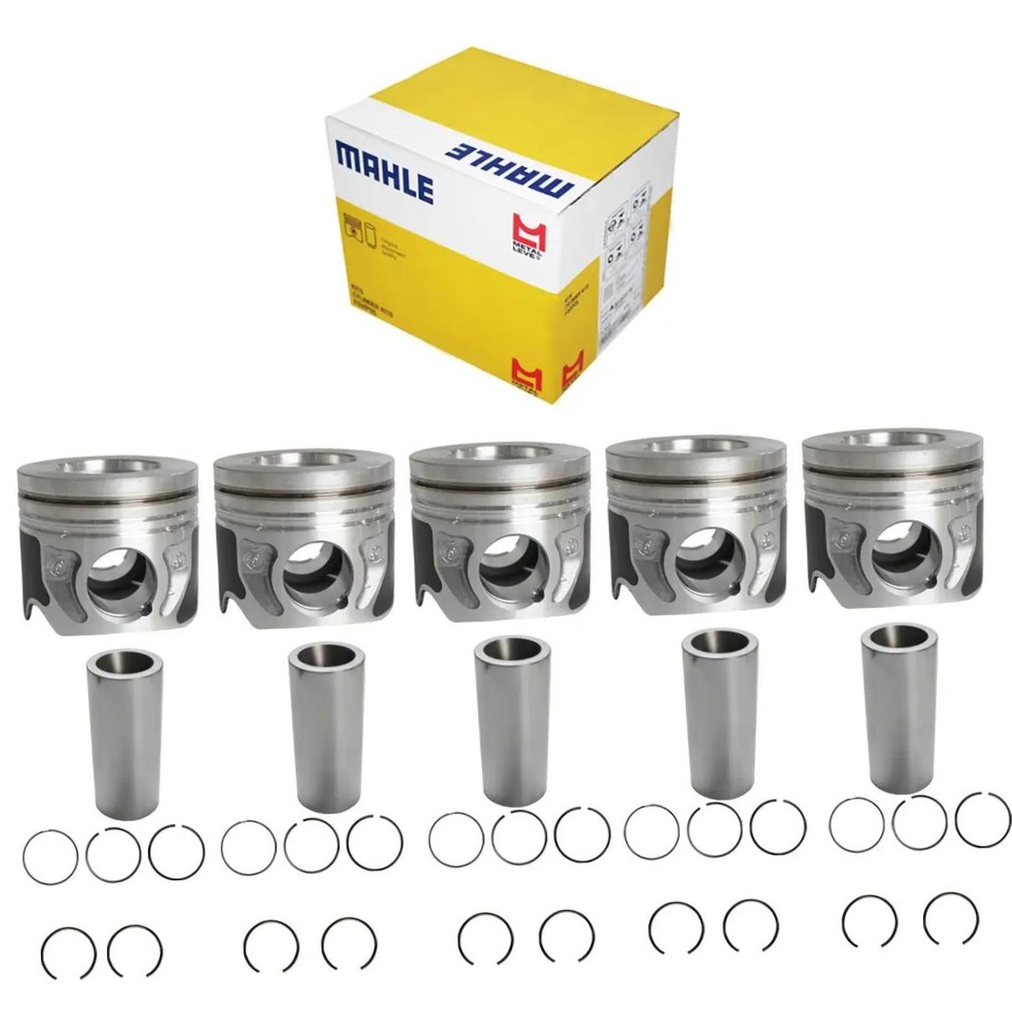 Jogo com 5 Pistões com Anéis STD - Mahle Metal Leve - P&A9862 STD