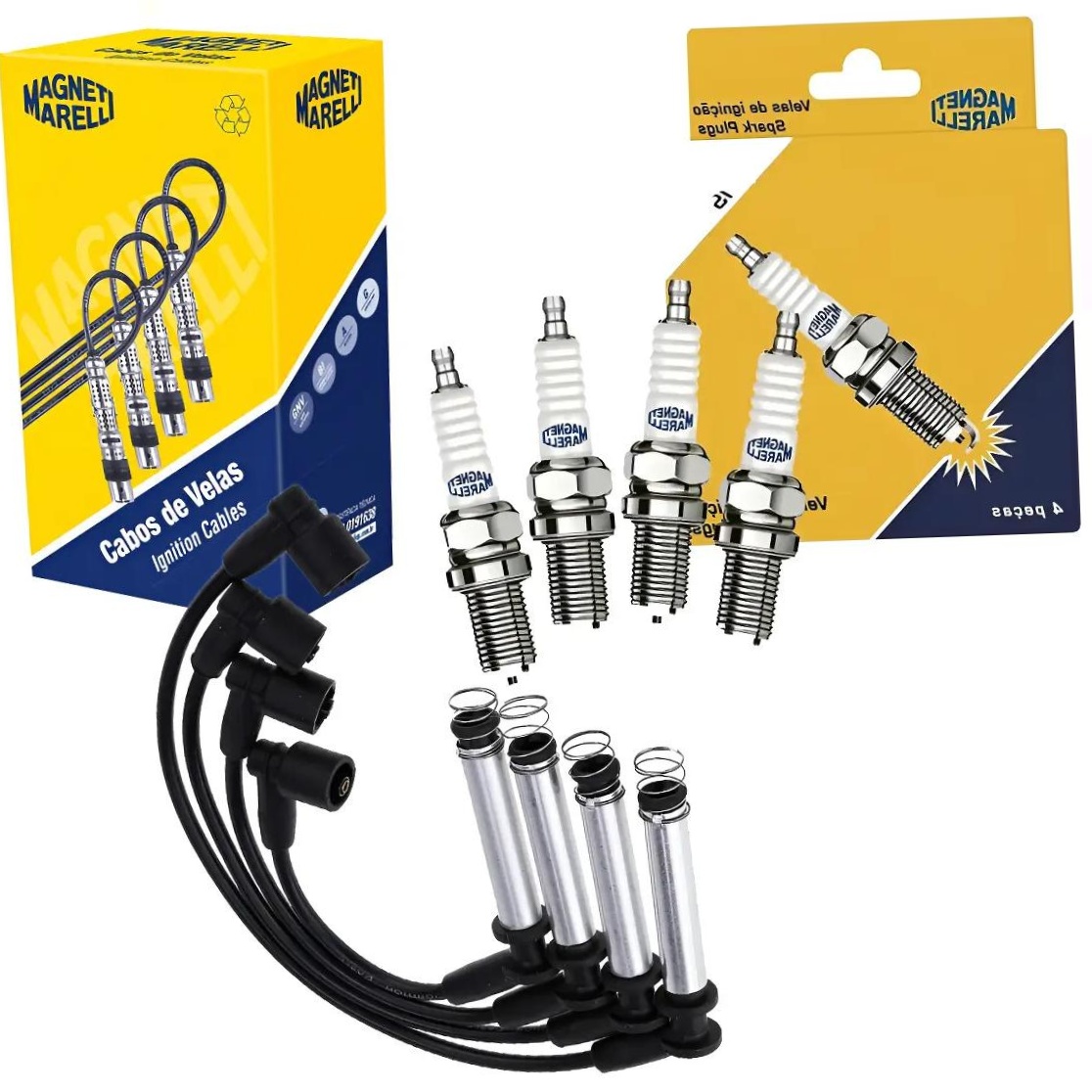 Kit Cabo e Vela de Ignição - Magneti Marelli - CVMG7302 / F8RCMM