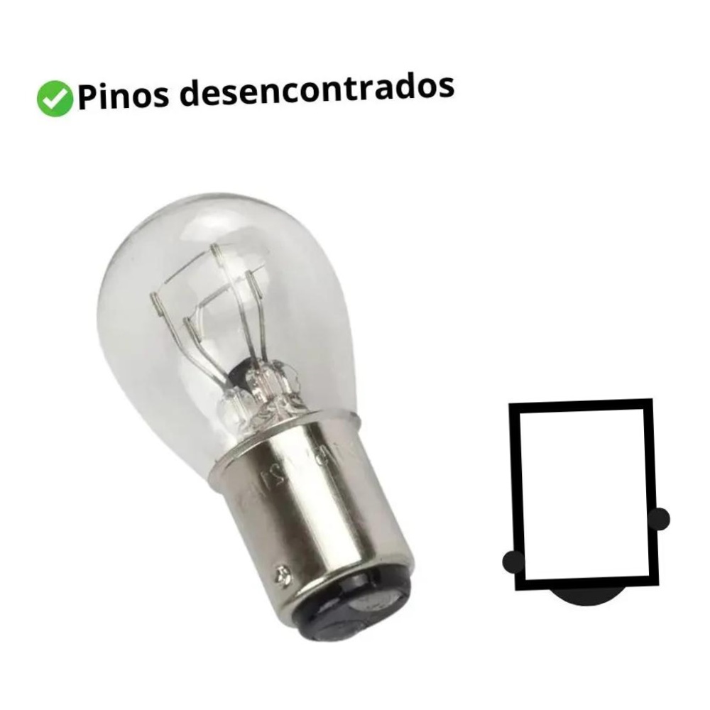 Kit 10 Lâmpadas 2 Pólos 12V 21/5W BAY15D Lanterna e Freio - Gauss - GL1034