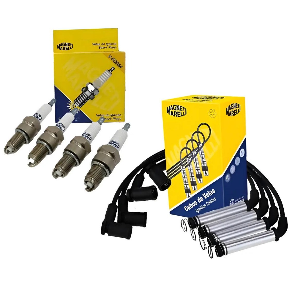 Kit Cabo e Vela de Ignição - Magneti Marelli - CVMG7302 / F8RCMM